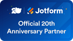 Official Jotform 20th Anniversary Partner badge